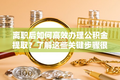 扶余离职后如何高效办理公积金提取？了解这些关键步骤很重要！