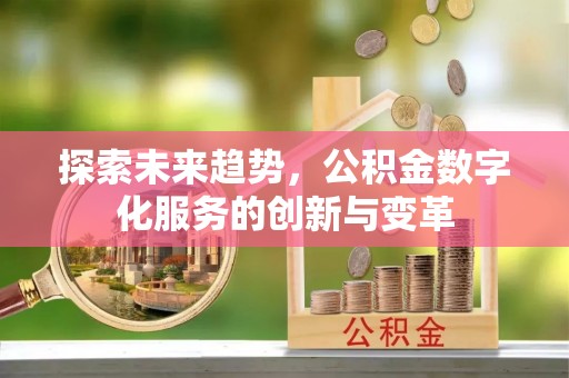 扶余探索未来趋势，公积金数字化服务的创新与变革