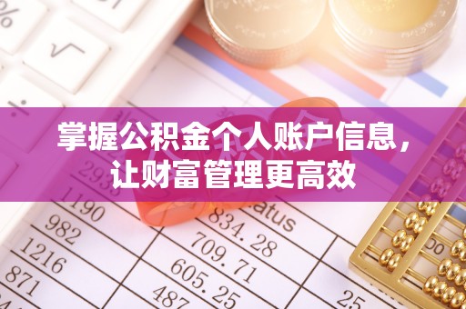 扶余掌握公积金个人账户信息，让财富管理更高效