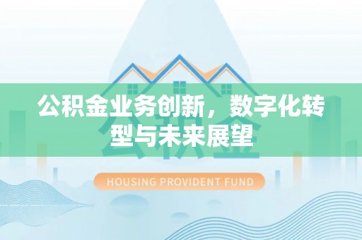 扶余公积金业务创新，数字化转型与未来展望