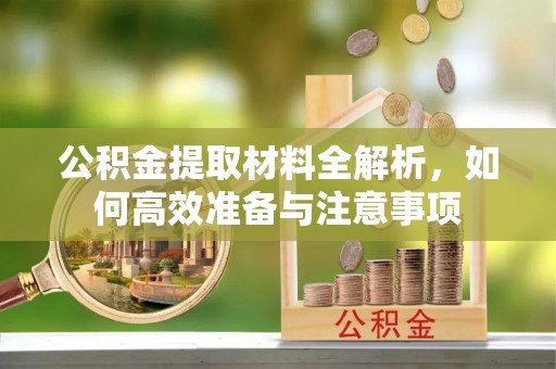 扶余公积金提取材料全解析，如何高效准备与注意事项