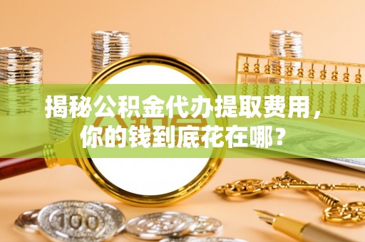 扶余揭秘公积金代办提取费用，你的钱到底花在哪？