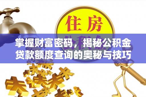 扶余掌握财富密码，揭秘公积金贷款额度查询的奥秘与技巧
