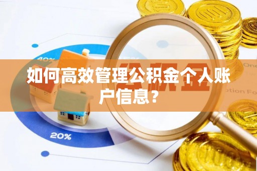 扶余如何高效管理公积金个人账户信息？